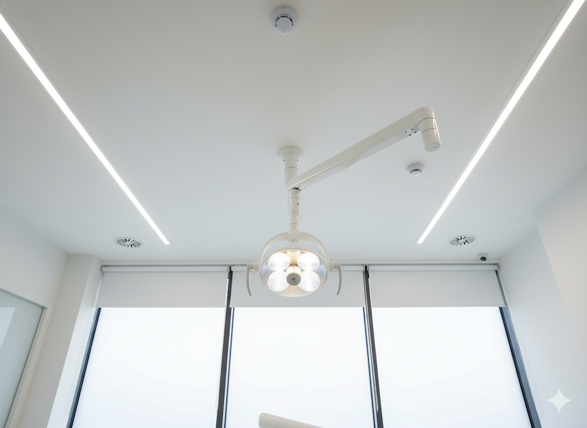 Spanplafond in tandartsenpraktijk